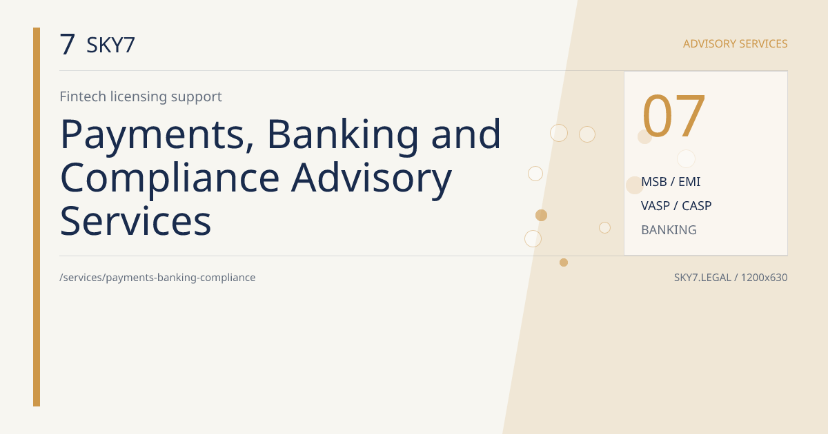 Payments, Banking and Compliance Advisory Services | SKY7 social preview