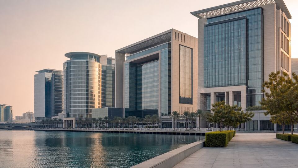 Редакционная иллюстрация о сравнении DIFC, ADGM и VARA Dubai для хранения криптоактивов в ОАЭ